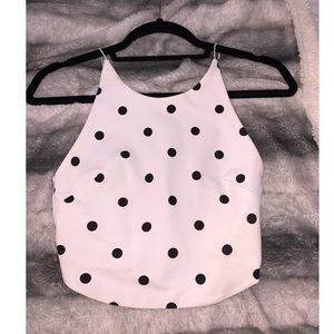 ZARA: Polka dot crop top